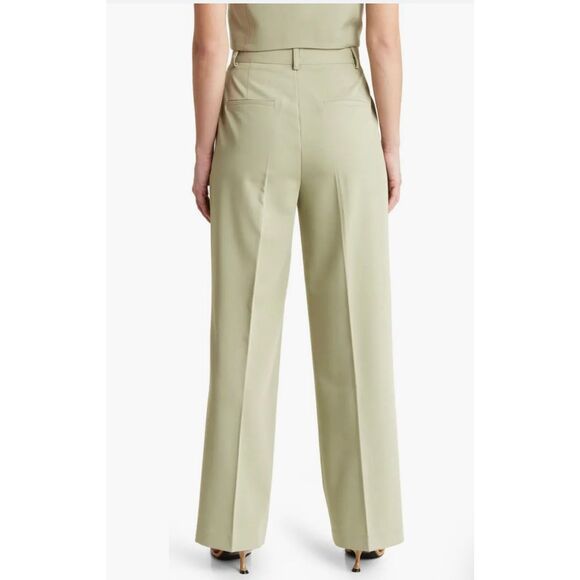 Elodie NWT Pleated Straight Leg Pistachio Pants size small - Picture 2 of 7